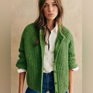 Emilie Sezane Meadow Green Cardigan